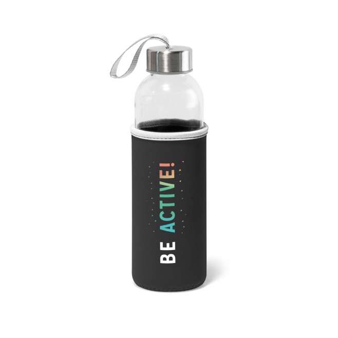 Squeeze em Vidro e Aço Inox personalizado