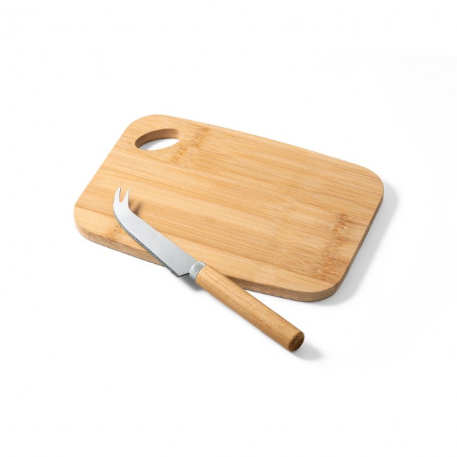 Conjunto para servir aperitivos em bambu