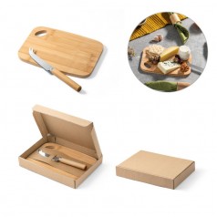 Conjunto para servir aperitivos em bambu
