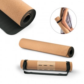 Tapete de exercício para yoga em cortiça