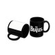 Caneca Cerâmica Preta Com Tarja Branca  Personalizada