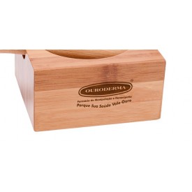Amassador De Temperos Em Bambu Quadrado Personalizado