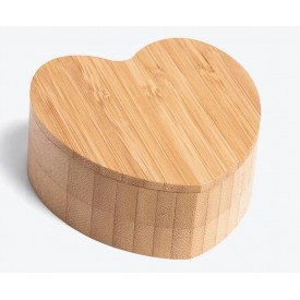 Porta Objetos Em Bambu Com Formato De Coração