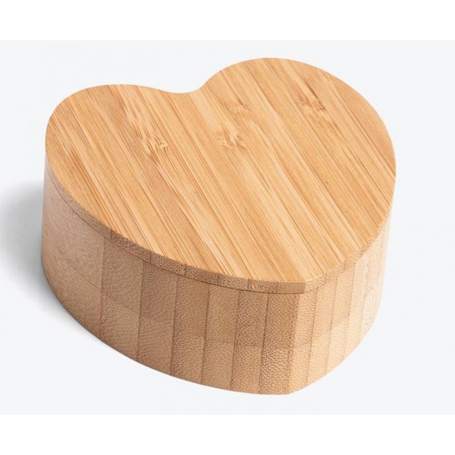 Porta Objetos Em Bambu Com Formato De Coração