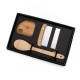 Kit Para Cozinha Em Bambu / Inox Com Espátula Multiuso - 3 Pçs