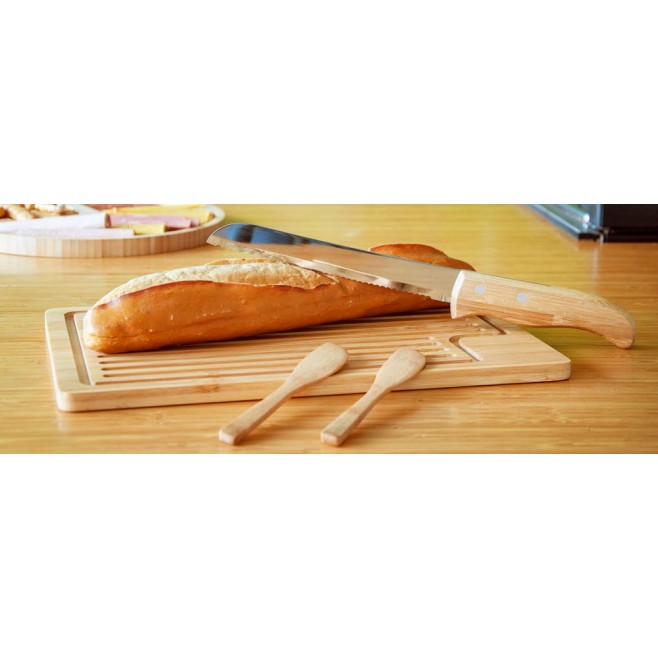  Kit Migalheira Com Faca E Espátulas - 4 Pçs
