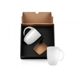 Kit Canecas Em Cerâmica Branca - 350Ml