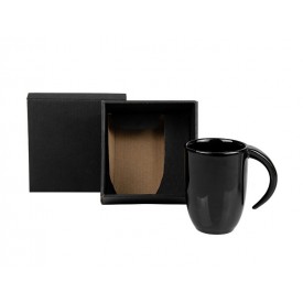 Caneca Em Cerâmica Preta - 350Ml