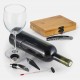 Kit Para Vinho Com Estojo em Bambu - 6 Pçs Personalizado