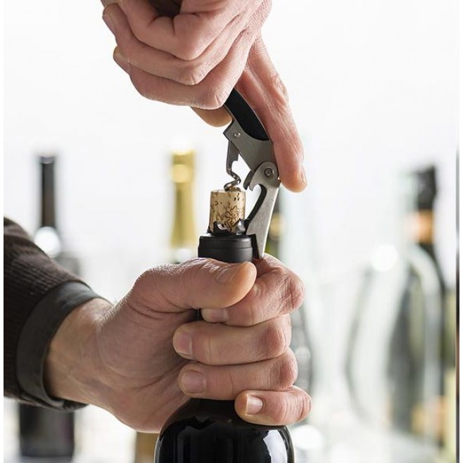 Kit Para Vinho Com Estojo em Bambu - 6 Pçs Personalizado