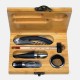 Kit Para Vinho Com Estojo em Bambu - 6 Pçs Personalizado