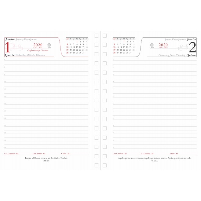 Agenda Diária Com Wire-O Capa Plástica Personalizada
