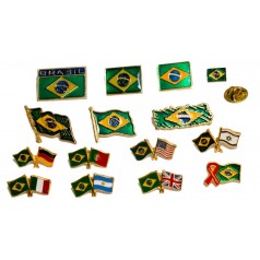 Boton Bandeiras Cruzadas Personalizada
