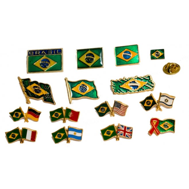 Boton Bandeiras Cruzadas Personalizada
