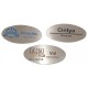 Boton Crachá em Inox Recortado Personalizado Oval