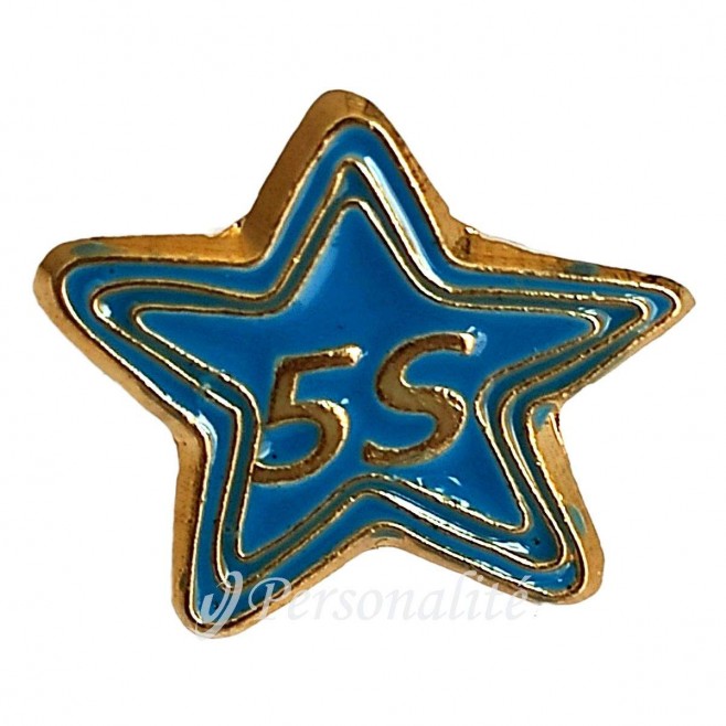 Boton Broche 5S em Metal com relevo