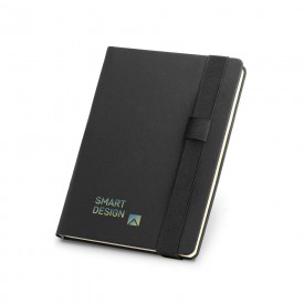 Caderno Capa Dura Couro Sintético e Porta Esferográfica 145 X 210 Mm