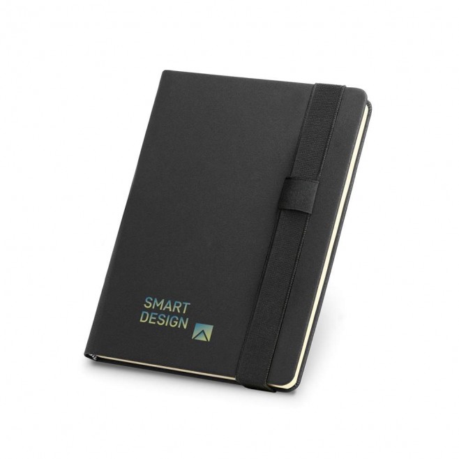 Caderno Capa Dura Couro Sintético e Porta Esferográfica 145 X 210 Mm