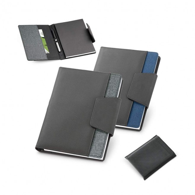 Caderno Com Capa de Sintético e Tecido 155 X 215 Mm