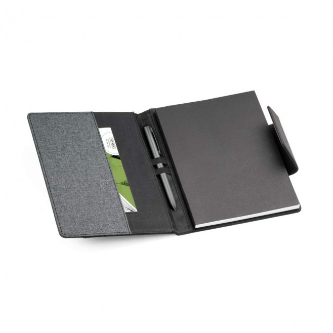 Caderno Com Capa de Sintético e Tecido 155 X 215 Mm