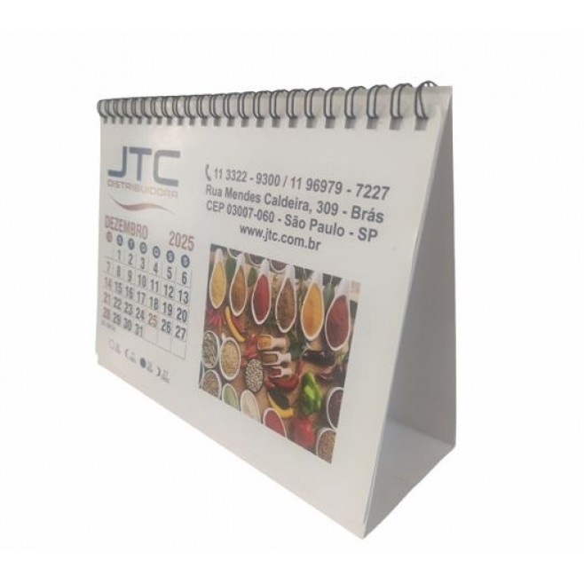 Calendário de Mesa 12 Páginas -14,8 X 19,8Cm