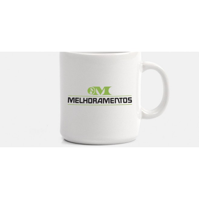 Caneca Em Cerâmica Branca 270 Ml Em Caixa Com Elástico