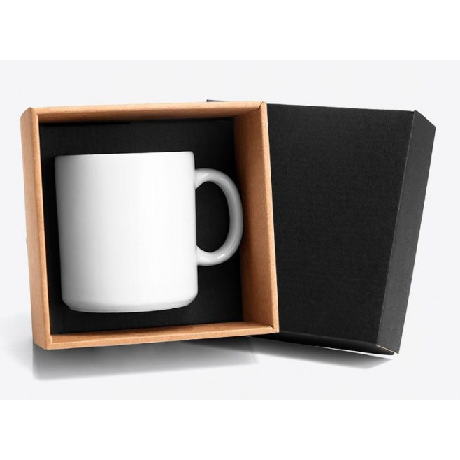 Caneca Em Cerâmica Branca 270 Ml Em Caixa Com Elástico