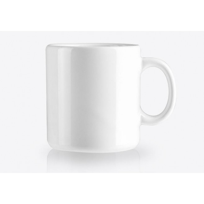  Caneca Em Cerâmica Branca 270 Ml Em Caixa Com Elástico