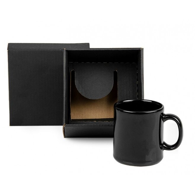 Caneca Em Cerâmica Preta - 270Ml