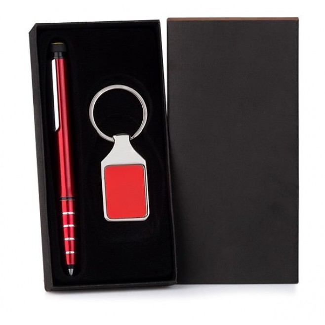 Caneta e Chaveiro em Metal  Personalizada