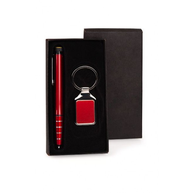 Caneta e Chaveiro em Metal  Personalizada