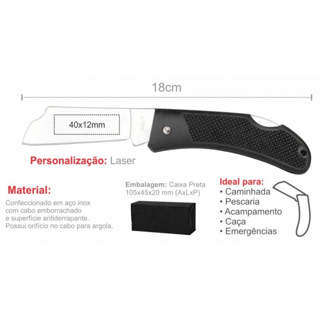 Canivete em Aço Inox Personalizado