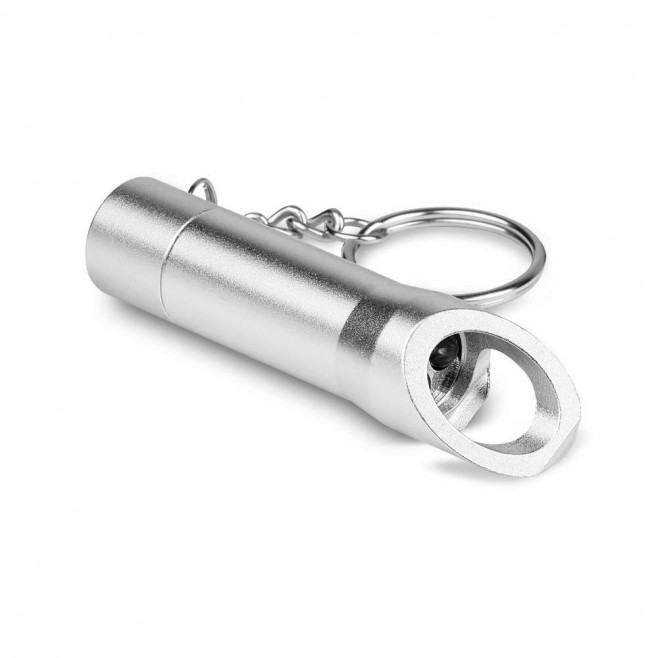 Chaveiro Lanterna em metal com 3 LEDs