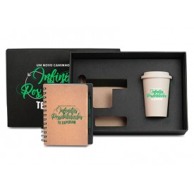 Conj. Caderno E Copo C/ Tampa - 2 Peças