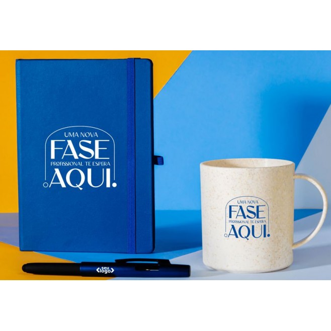 Conj. Caneca, Caderneta E Caneta - 3 Peças