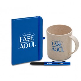 Conj. Caneca, Caderneta E Caneta - 3 Peças