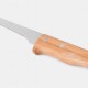 Kit De Facas Inox E Bambu Com Garfo E Estojo - 7 Pçs