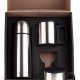Conj. De Garrafa E Caneca Em Aço Inox 330/180 Ml - 3 Pçs