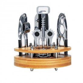 Kit de Utensílios Com Base em Bambu - 5 Pçs Personalizado