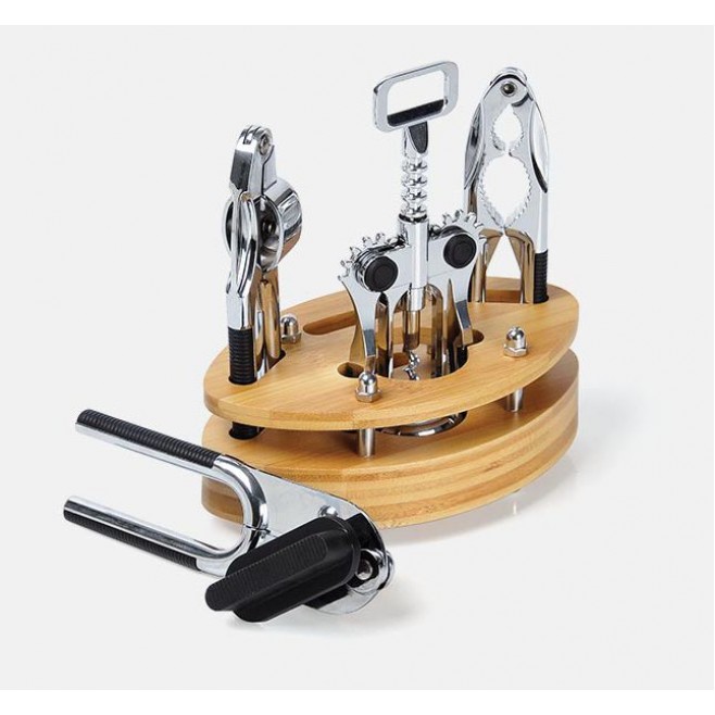 Kit de Utensílios Com Base em Bambu - 5 Pçs Personalizado