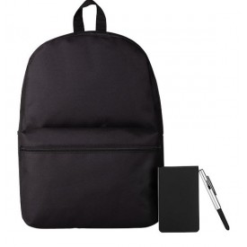 Conj. Mochila, Bloco E Caneta - 3 Pçs