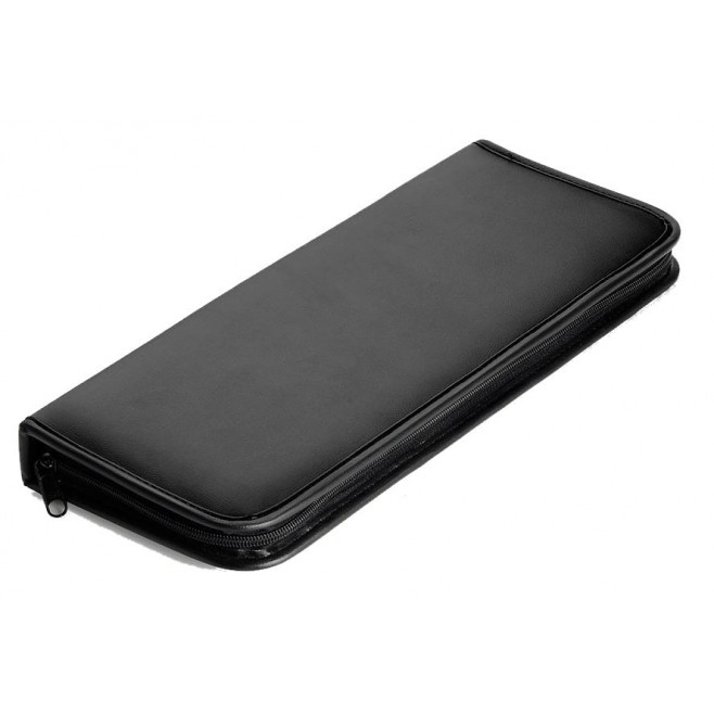Kit Garfo, Faca Inox/Bambu Com Estojo E Avental - 4 Pçs