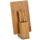 Conjunto Para Cozinha Com Cepo em Bambu / Inox - 6 Pçs