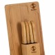 Conjunto Para Cozinha Com Cepo em Bambu / Inox - 6 Pçs