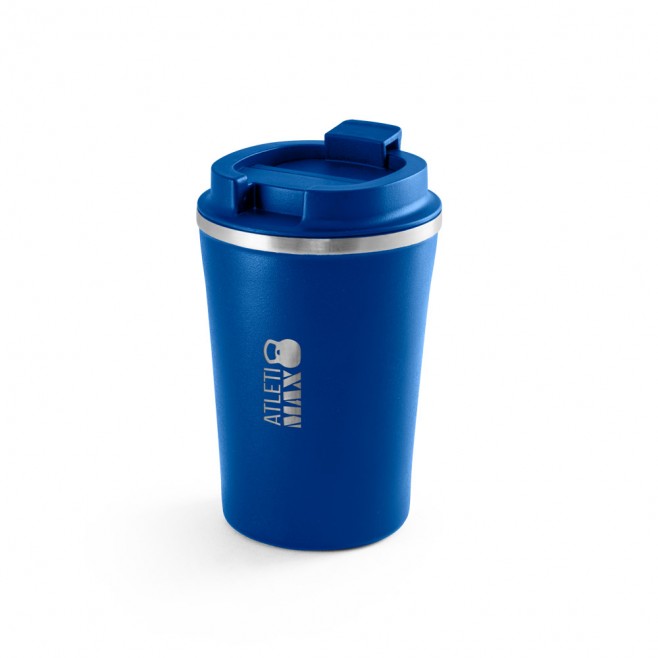Copo de viagem em aço inox e PP  470ml Personalizado