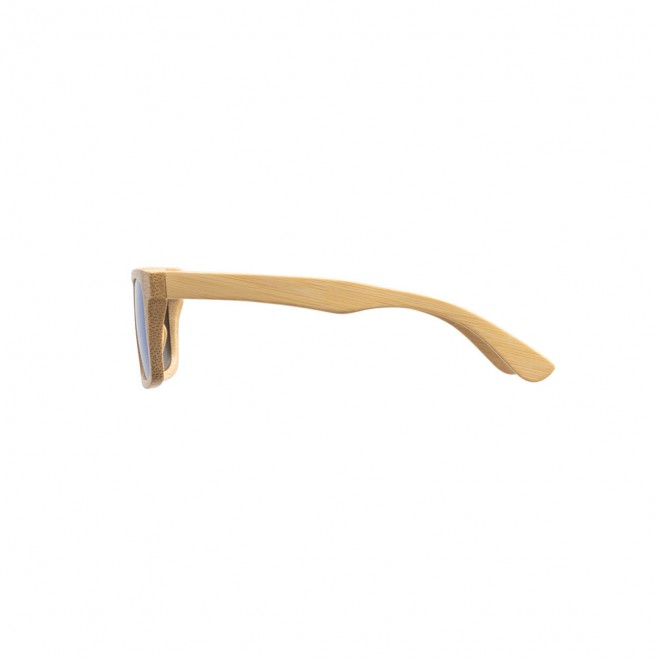 Óculos de sol em bambu com lentes espelhadas  Promocional