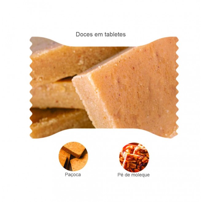 Doces em tabletes personalizado