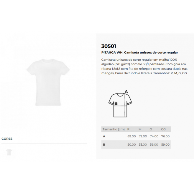 Camiseta Unissex de corte regular em malha 100% Algodão Personalizada