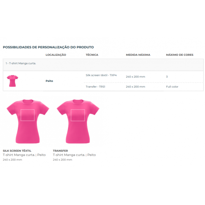 Camiseta feminina de corte cinturado em malha 100% algodão  Personalizada