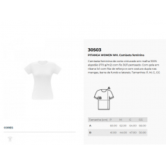 Camiseta feminina de corte cinturado em malha 100% algodão Personalizada